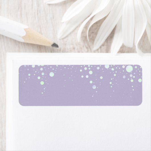 Achtergrond - Lavendel Glitter Stars Etiket (Insitu)