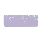 Achtergrond - Lavendel Glitter Stars Etiket (Voorkant)