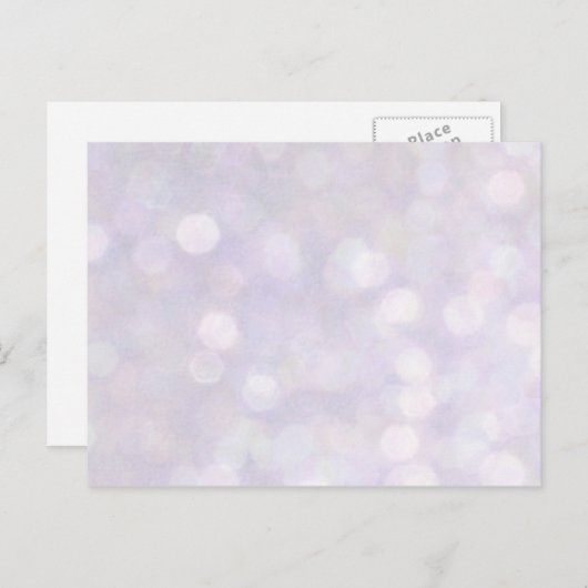 Achtergrond - Lavender Bokeh Lights Briefkaart (Voorkant / Achterkant)