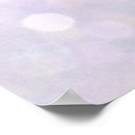 Achtergrond - Lavender Bokeh Lights Poster (Hoek)