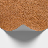 Achtergrond leder bruin dicht cadeaupapier (Hoek)