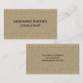 Achtergrond leder visitekaartje (Voorkant / Achterkant)