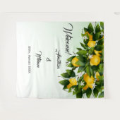 Achtergrond Lemon Fruit Wedding Wandkleed (Voorkant (horizontaal))