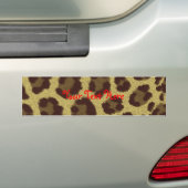 Achtergrond leopard bumpersticker (Op auto)
