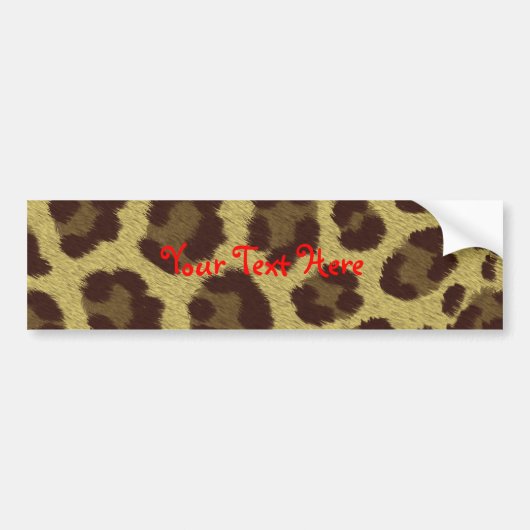 Achtergrond leopard bumpersticker (Voorkant)
