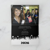 Achtergrond/Lettertypekleur afstuderen-uitnodiging Bedankkaart (Binnen)