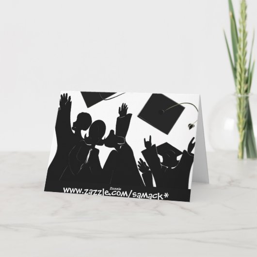 Achtergrond/Lettertypekleur afstuderen-uitnodiging Bedankkaart (Achterkant)