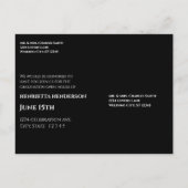 Achtergrond/Lettertypekleur afstuderen-uitnodiging Uitnodiging Briefkaart (Achterkant)