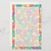 Achtergrond Liefde vorm Briefpapier (Voorkant / Achterkant)