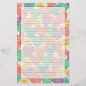 Achtergrond Liefde vorm Briefpapier (Voorkant)