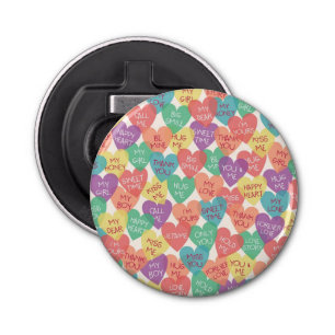 Achtergrond Liefde vorm Button Flesopener