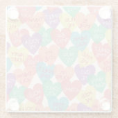 Achtergrond Liefde vorm Glazen Onderzetter (Achterkant)