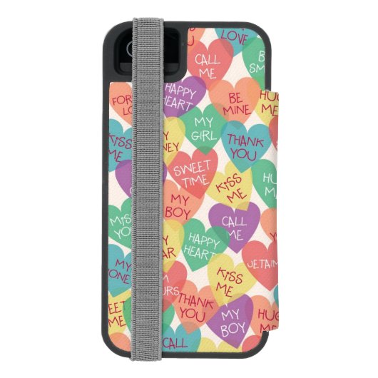 Achtergrond Liefde vorm Incipio iPhone Portemonnee Hoesje (Agenda Achterkant)