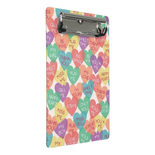 Achtergrond Liefde vorm Mini Klembord (Schuin)