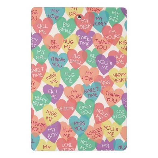 Achtergrond Liefde vorm Mini Klembord (Achterkant)