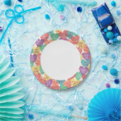 Achtergrond Liefde vorm Papieren Bordje (Feest)