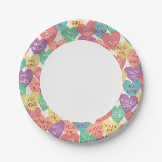 Achtergrond Liefde vorm Papieren Bordje (Voorkant)