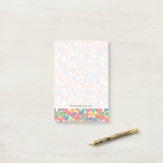 Achtergrond Liefde vorm Post-it® Notes (Op bureau)