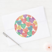 Achtergrond Liefde vorm Ronde Sticker (Envelop)