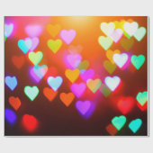 Achtergrond liefdesbokeh cadeaupapier (Vlak)