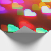 Achtergrond liefdesbokeh cadeaupapier (Hoek)