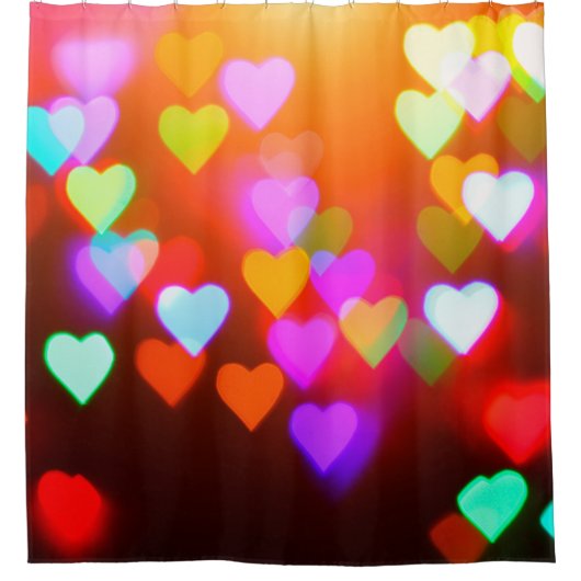 Achtergrond liefdesbokeh douchegordijn (Voorkant)