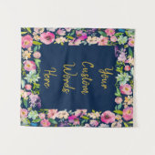 Achtergrond Lijst Aangepaste verjaardagsfeestje Fo Wandkleed (Voorkant (horizontaal))