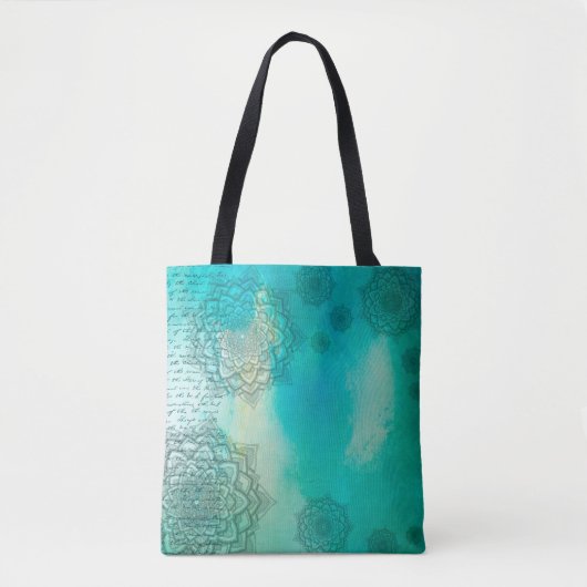 Achtergrond mandala grunge patroon tote bag (Voorkant)