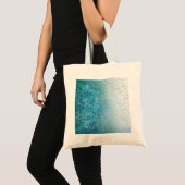 Achtergrond Mandala Grunge Pattern Tekst Groen Tote Bag (Voorkant (product))