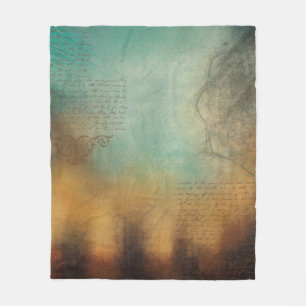 Achtergrond mandala text grunge fleece deken