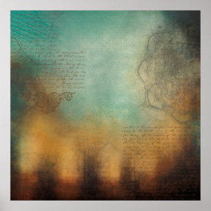 Achtergrond mandala text grunge poster