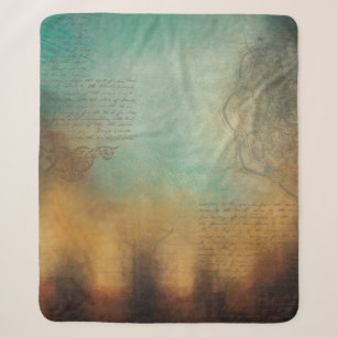 Achtergrond mandala text grunge sherpa deken