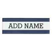 Achtergrond marine met aangepaste naam naambadge (Voorkant)