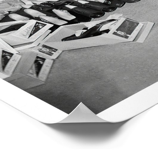 Achtergrond Mark Foy Mode Show Circa 1947 Poster (Hoek)