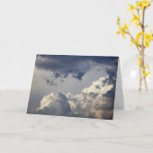 Achtergrond marmer Grey and White Clouds Kaart (Gele Bloem)