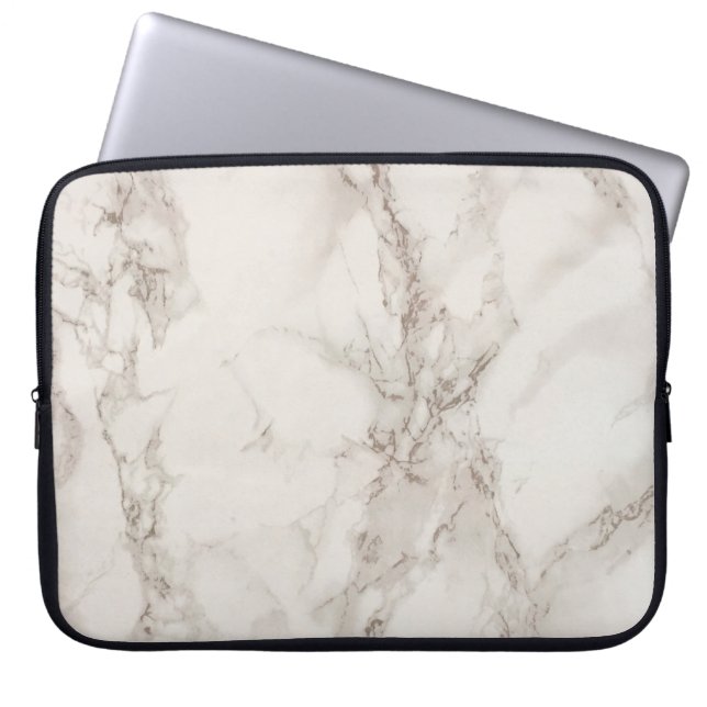 Achtergrond marmer laptop sleeve (Voorkant)