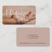 Achtergrond massatekst 1 handfoto visitekaartje (Voorkant / Achterkant)