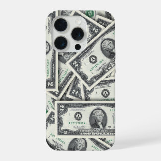 Achtergrond met $2-biljetten iPhone 15 pro case