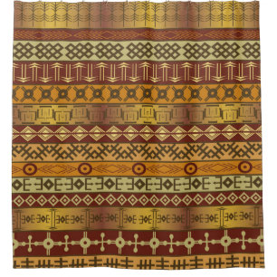 Achtergrond met Afrikaanse etnische motieven Douchegordijn