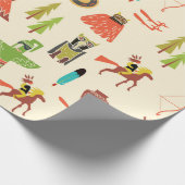 achtergrond met Amerikaanse Indiërs Cadeaupapier (Hoek)