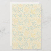 Achtergrond met anker, touwen briefpapier (Voorkant / Achterkant)