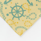 Achtergrond met anker, touwen fleece deken (Hoek)