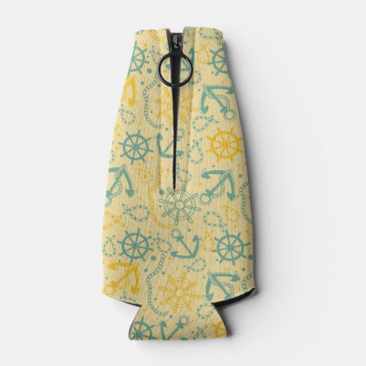 Achtergrond met anker, touwen flesjeskoeler (Achterkant)