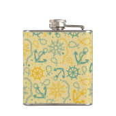 Achtergrond met anker, touwen heupfles (Achterkant)