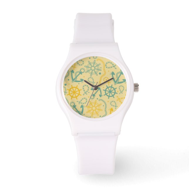 Achtergrond met anker, touwen horloge (Voorkant)