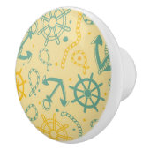 Achtergrond met anker, touwen keramische knop (Rechts)