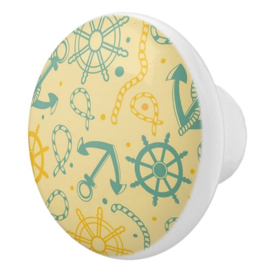 Achtergrond met anker, touwen keramische knop (Rechts)