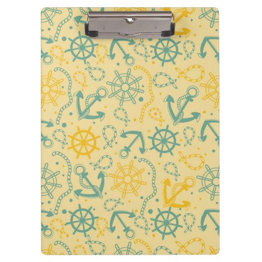 Achtergrond met anker, touwen klembord (Voorkant)
