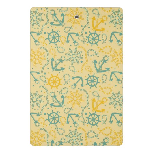 Achtergrond met anker, touwen mini klembord (Achterkant)