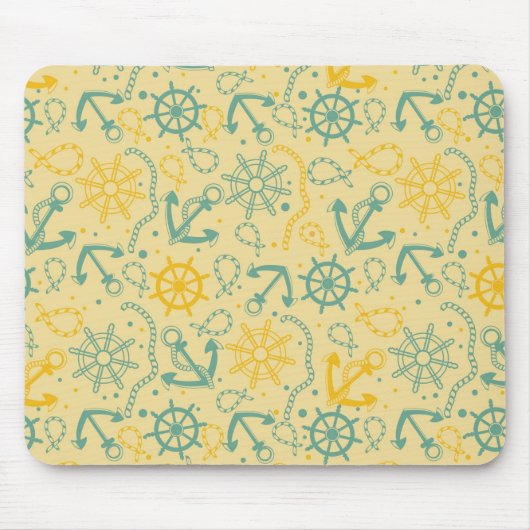 Achtergrond met anker, touwen muismat (Voorkant)